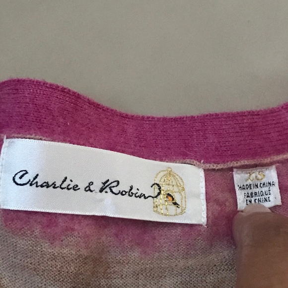 Charlie & Robin Two-Tone Cardigan Sweater … - Picture 5 of 8